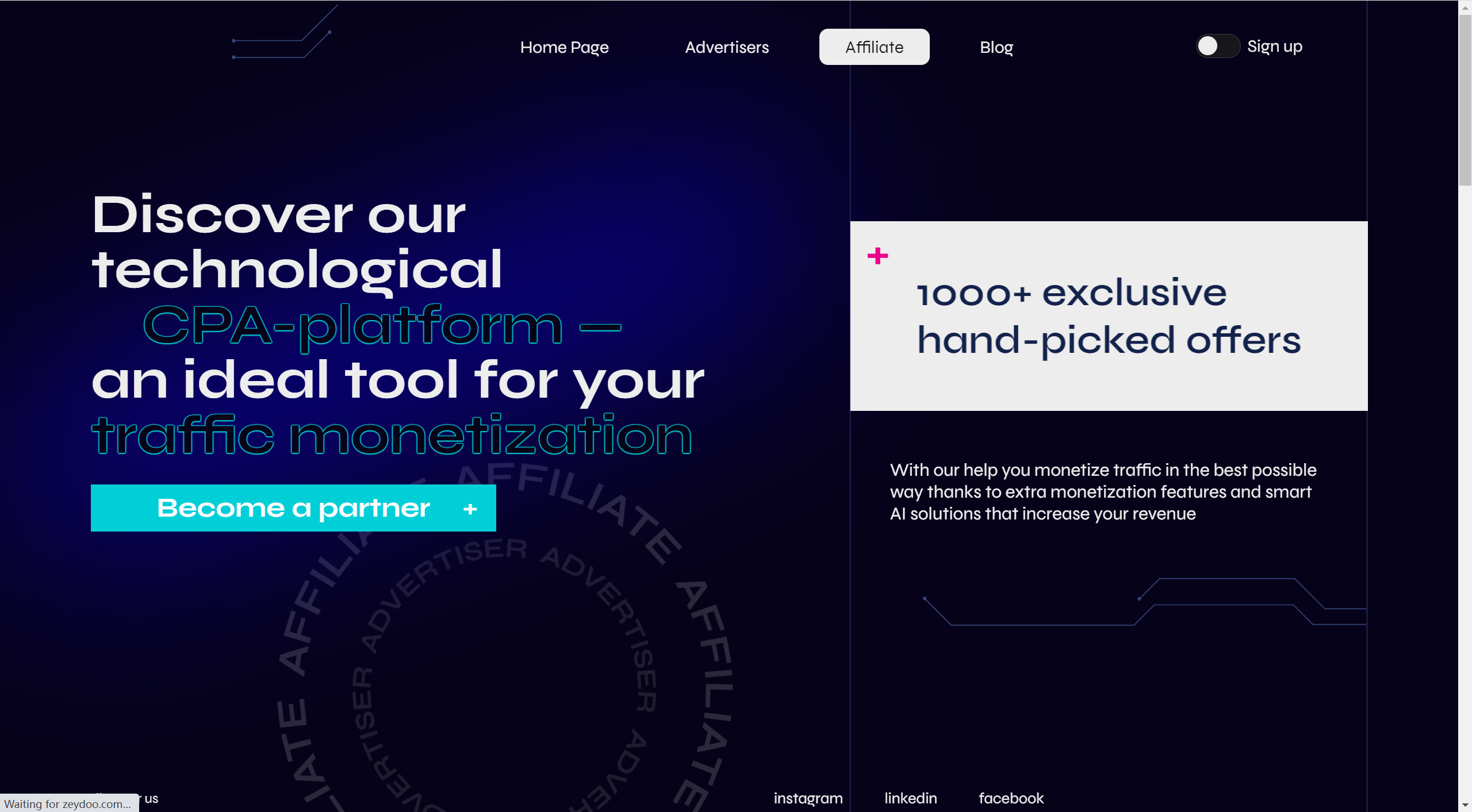 分享一个国外广告联盟lead emu资源:zeydoo联盟